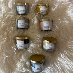 Set of 7 Life at Home mini candles